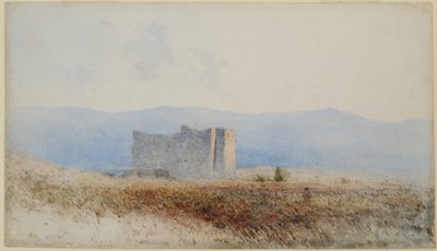 Buits Kasteel, nabij Bewcastle, 1840-58 door William James Blacklock